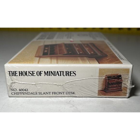 The House of Miniatures Kit 40042 Chippendale Slant Front Desk NEW SEALED Vtg - Picture 5 of 10